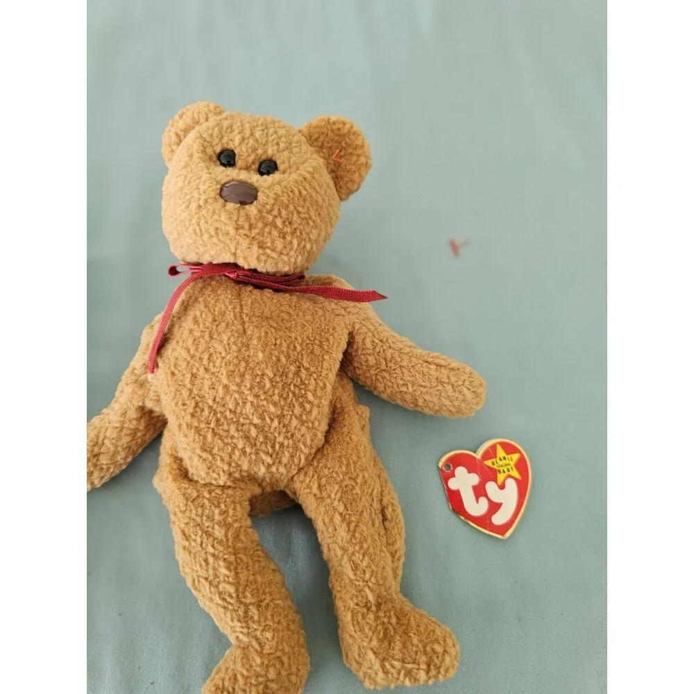 Ty Beanie Babies Curly The Bear Plush Toy - 4052 Rare Vintage Collectible